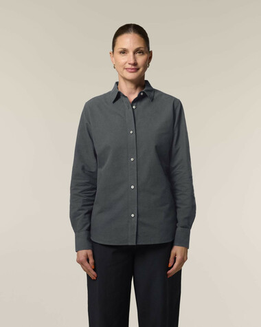 Stella Oxford Shirt_Anthracite_Studio_Front_Main_6