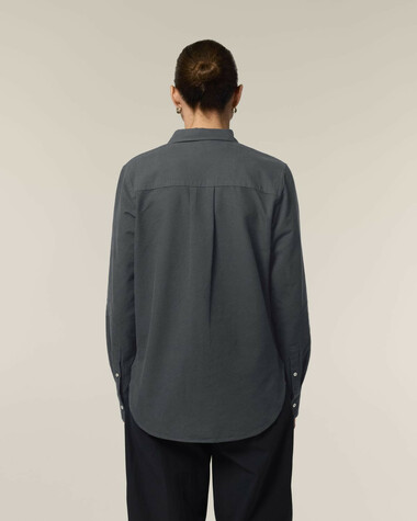 Stella Oxford Shirt_Anthracite_Studio_Back_Main_5